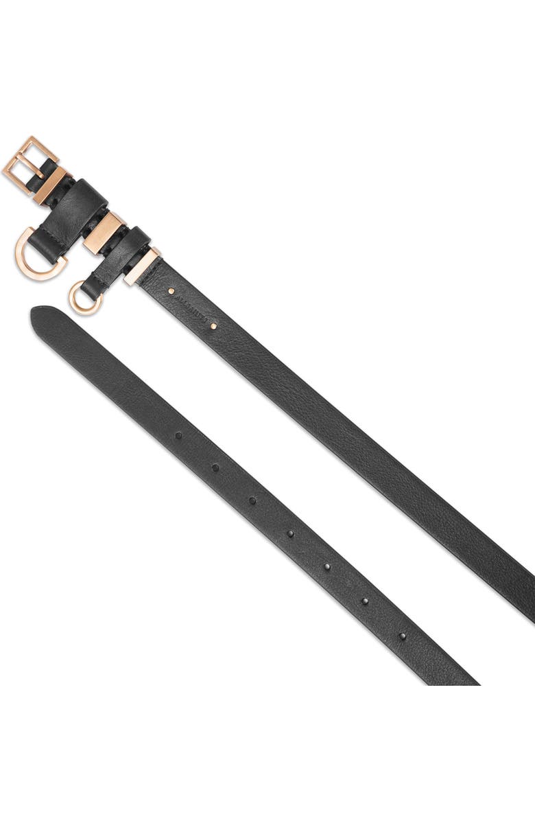 AllSaints Utilitarian Leather Belt Bag, Alternate, color,