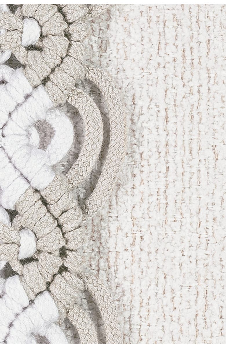 Elaine Smith Distinct Oyster Hand Macrame
Chenille Indoor
Outdoor Woven Accent Pillow, Alternate, color, Oyster