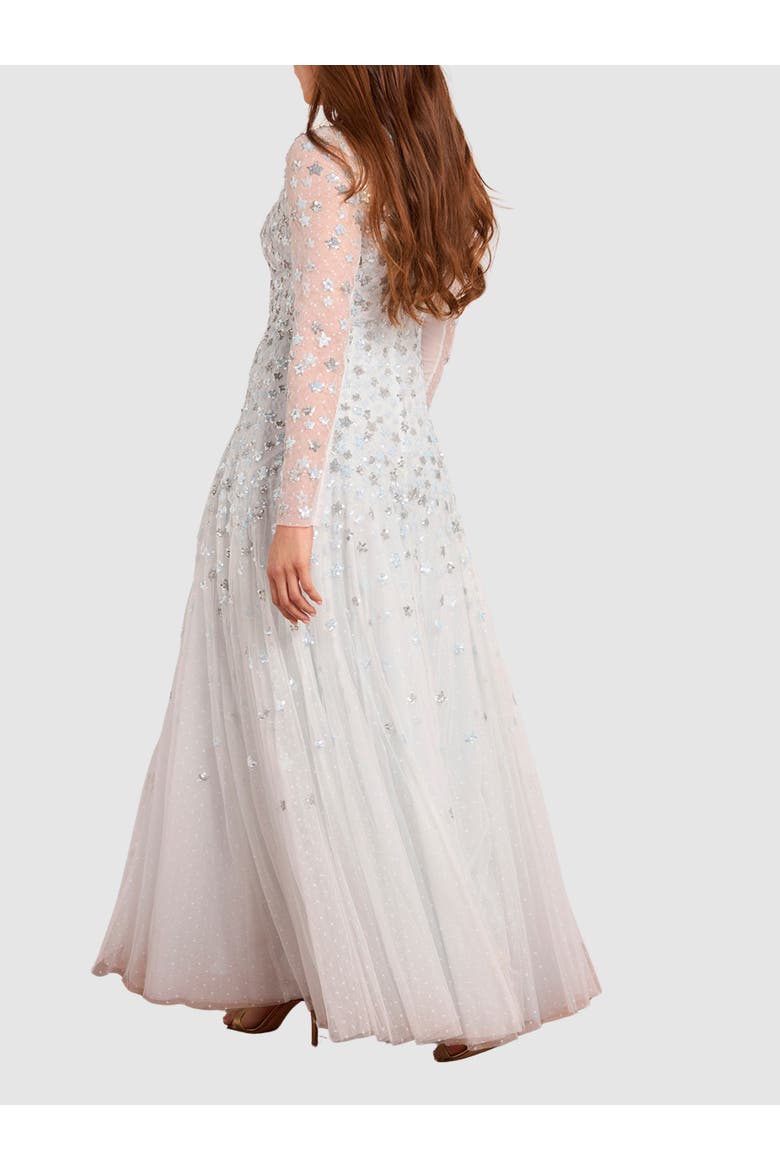 Starry Nights Round Neck Gown, Alternate, color, Ice Blue
