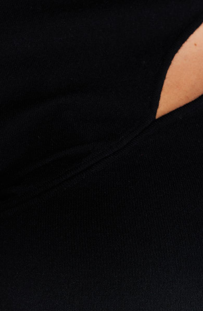 Estelle Asymmetric Cutout Sweater, Alternate, color, Black