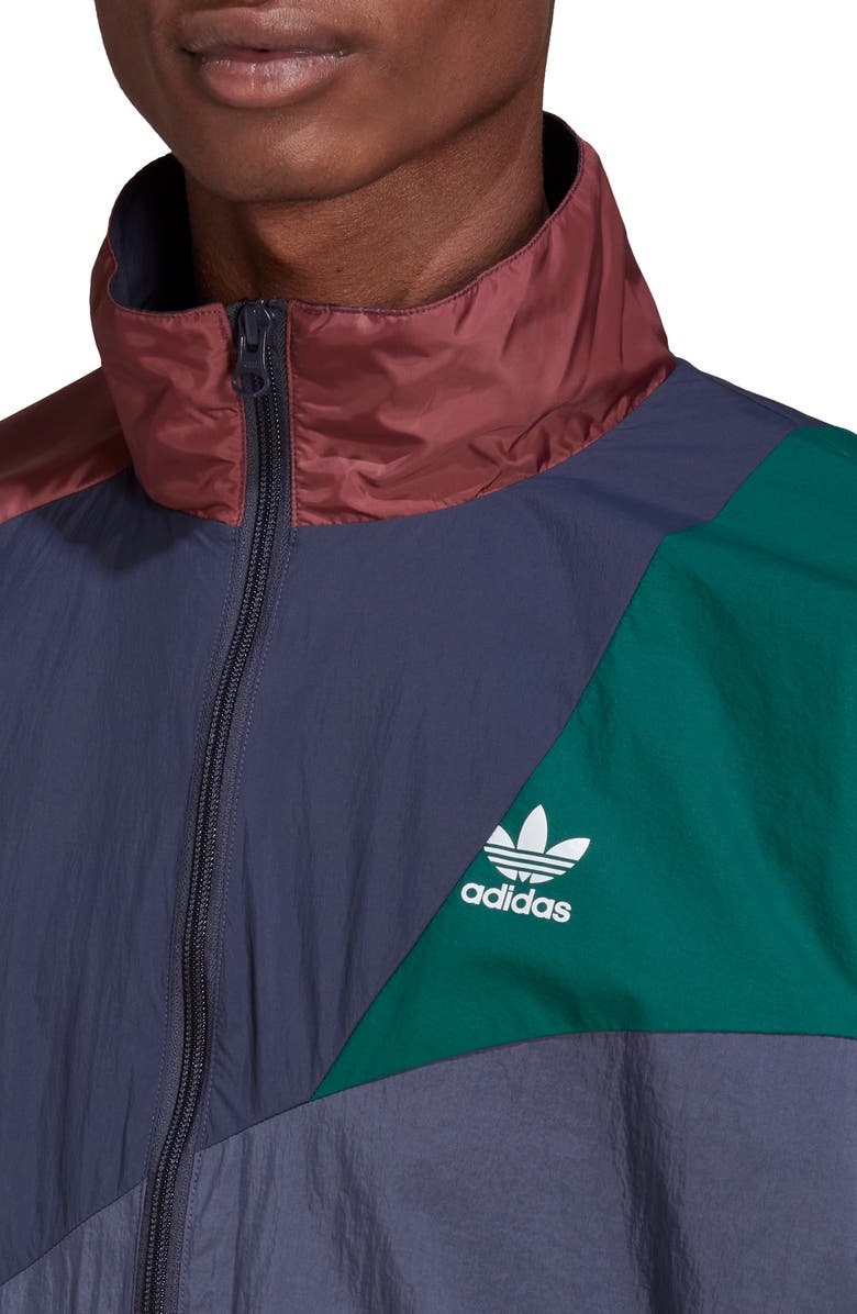 adidas Originals Colorblock Stand Collar Track Jacket, Alternate, color, 