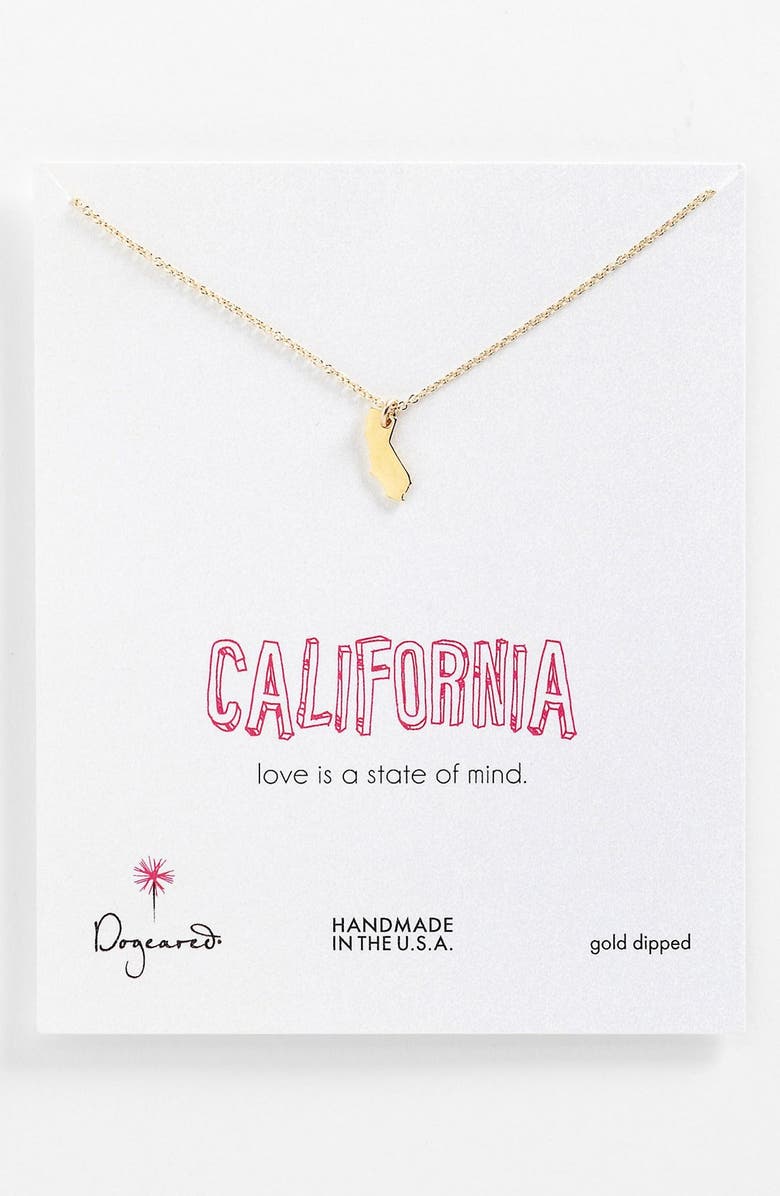 Dogeared 'State of Mind - California' Pendant Necklace, Main, color, 