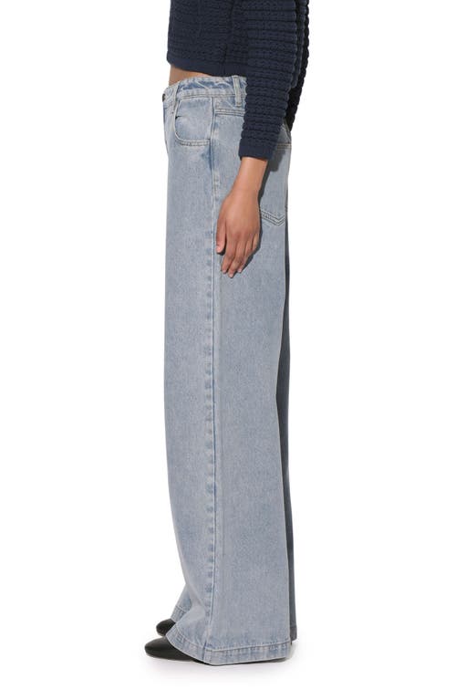 Shop Walter Baker Elena Wide Leg Jeans In Light Wash