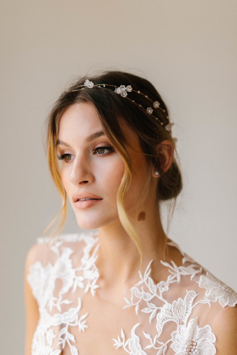 Sunday Bridal Headpiece, Alternate, color, Gold