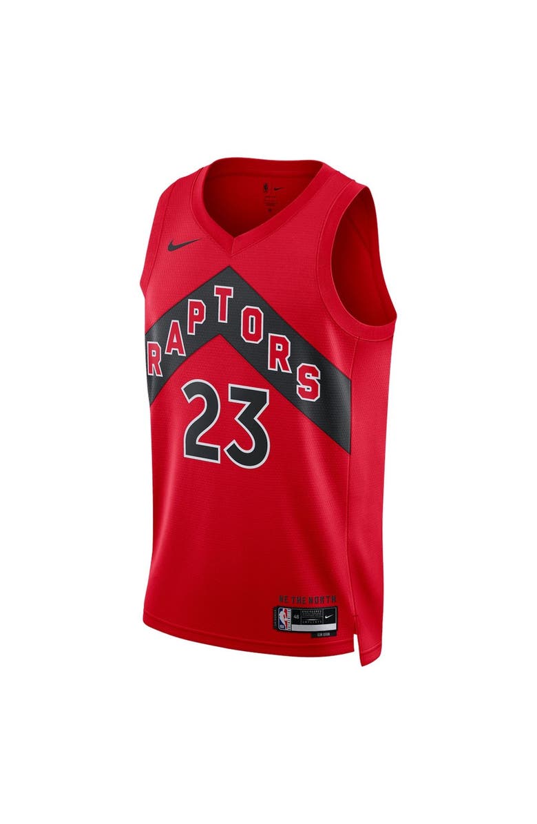 Nike Unisex Nike Fred VanVleet Red Toronto Raptors Swingman Jersey - Icon Edition, Alternate, color,