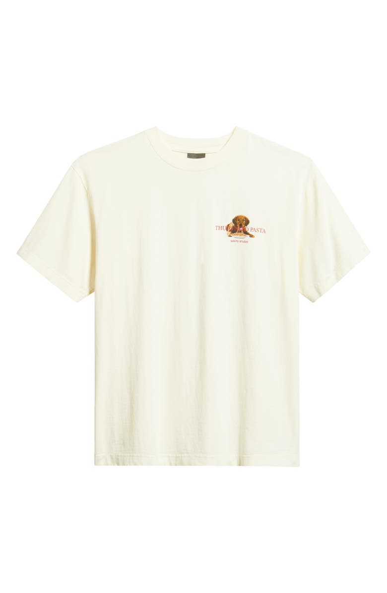 SANTO STUDIO Thugs Need Pasta Graphic T-Shirt, Alternate, color, Cream