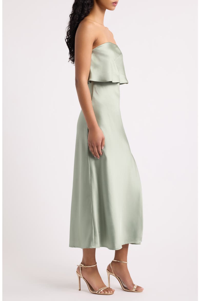 Adriana Strapless Column Midi Dress, Alternate, color, SAGE