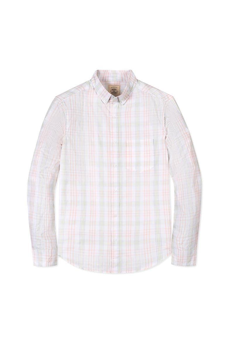 Organic Stretch Poplin Button Down Shirt, Alternate, color, Chateau Plaid
