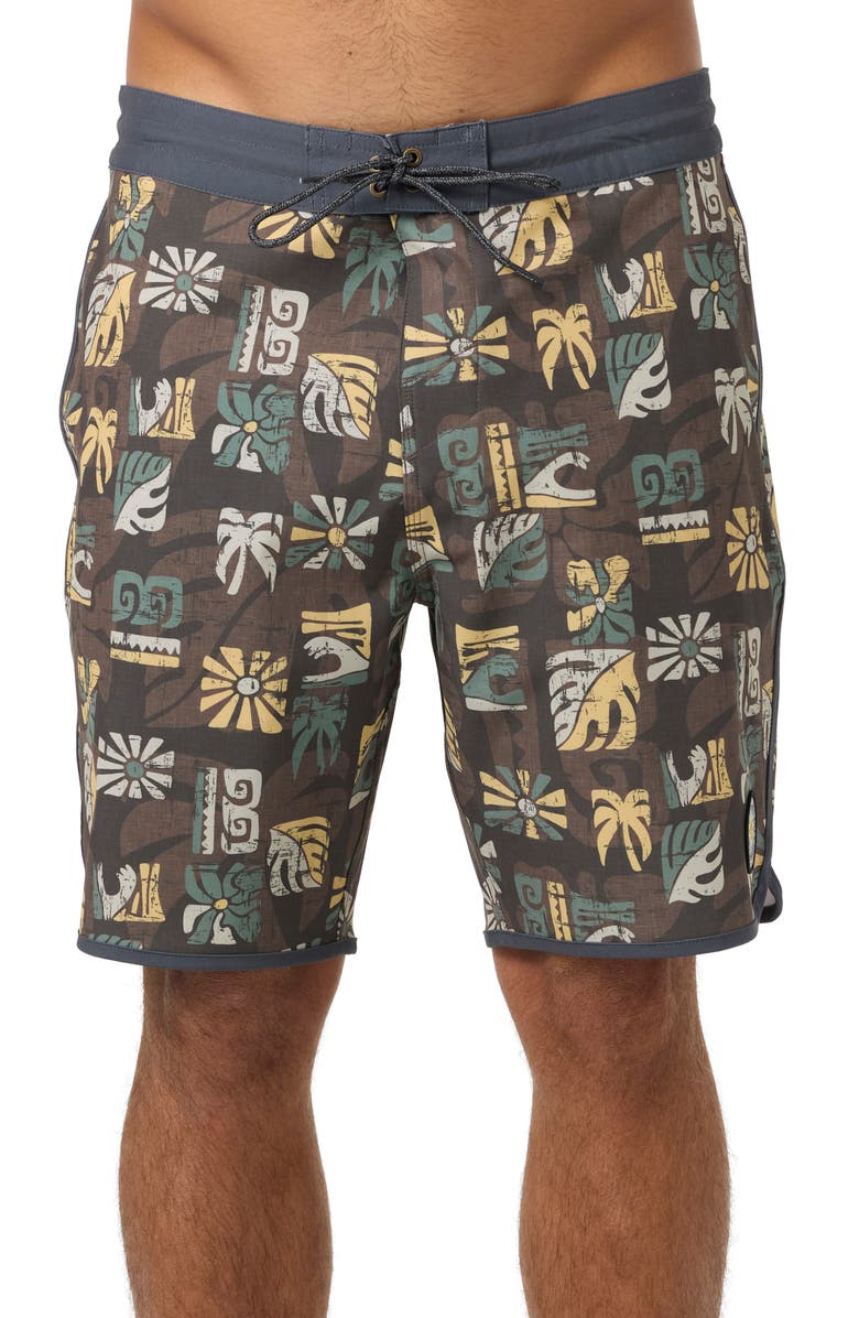 O'Neill Cruzer Scallop Swim Trunks, Main, color, Turkish Coffee