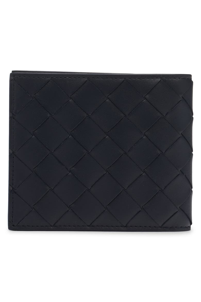 Intrecciato Leather Bifold Wallet, Alternate, color, 4112 MIDNIGHT-TAXI