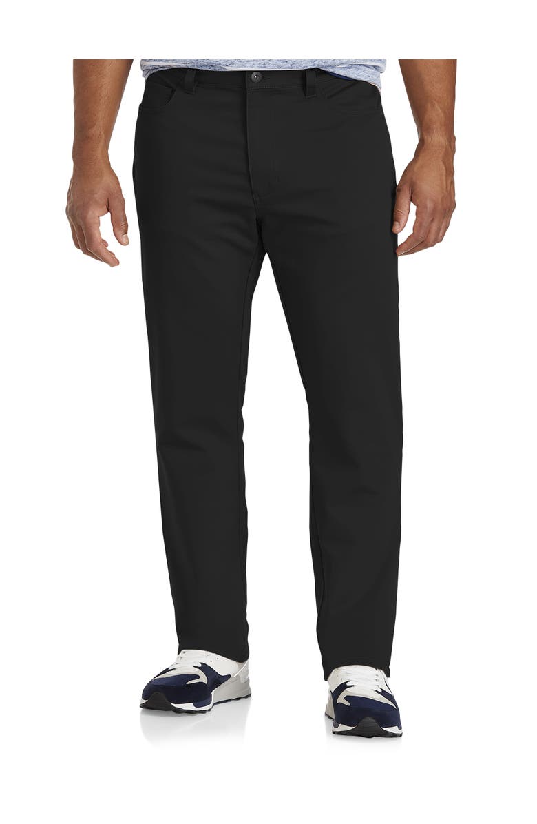 True Nation by DXL Big & Tall 5-Pocket Everyday Stretch Twill Pants, Main, color, Midnight Black