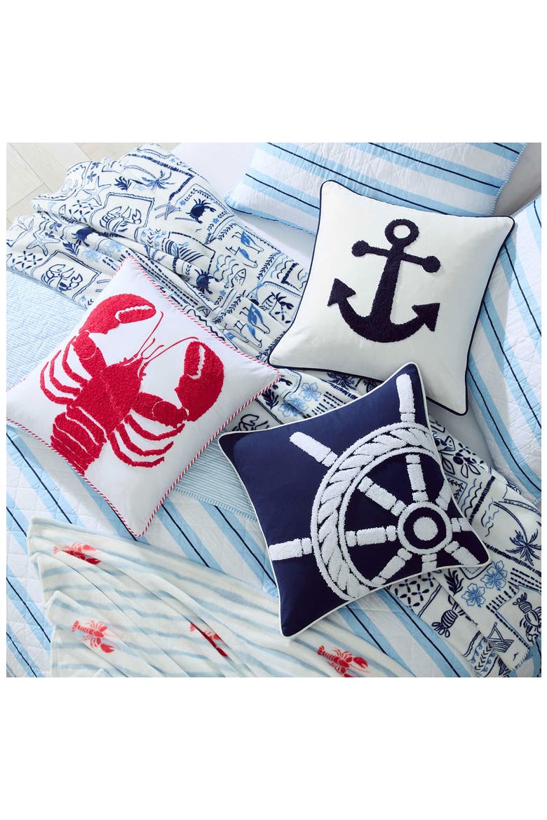Tim Stripe Reversible Cotton Comforter & Sham Set, Alternate, color, BLUE MULTI