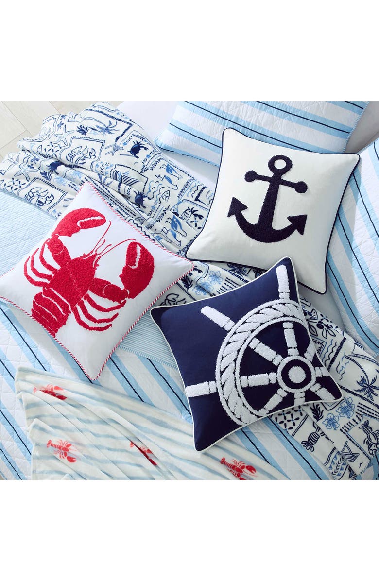 Nautica Tim Stripe Reversible Cotton Comforter & Sham Set, Alternate, color, 