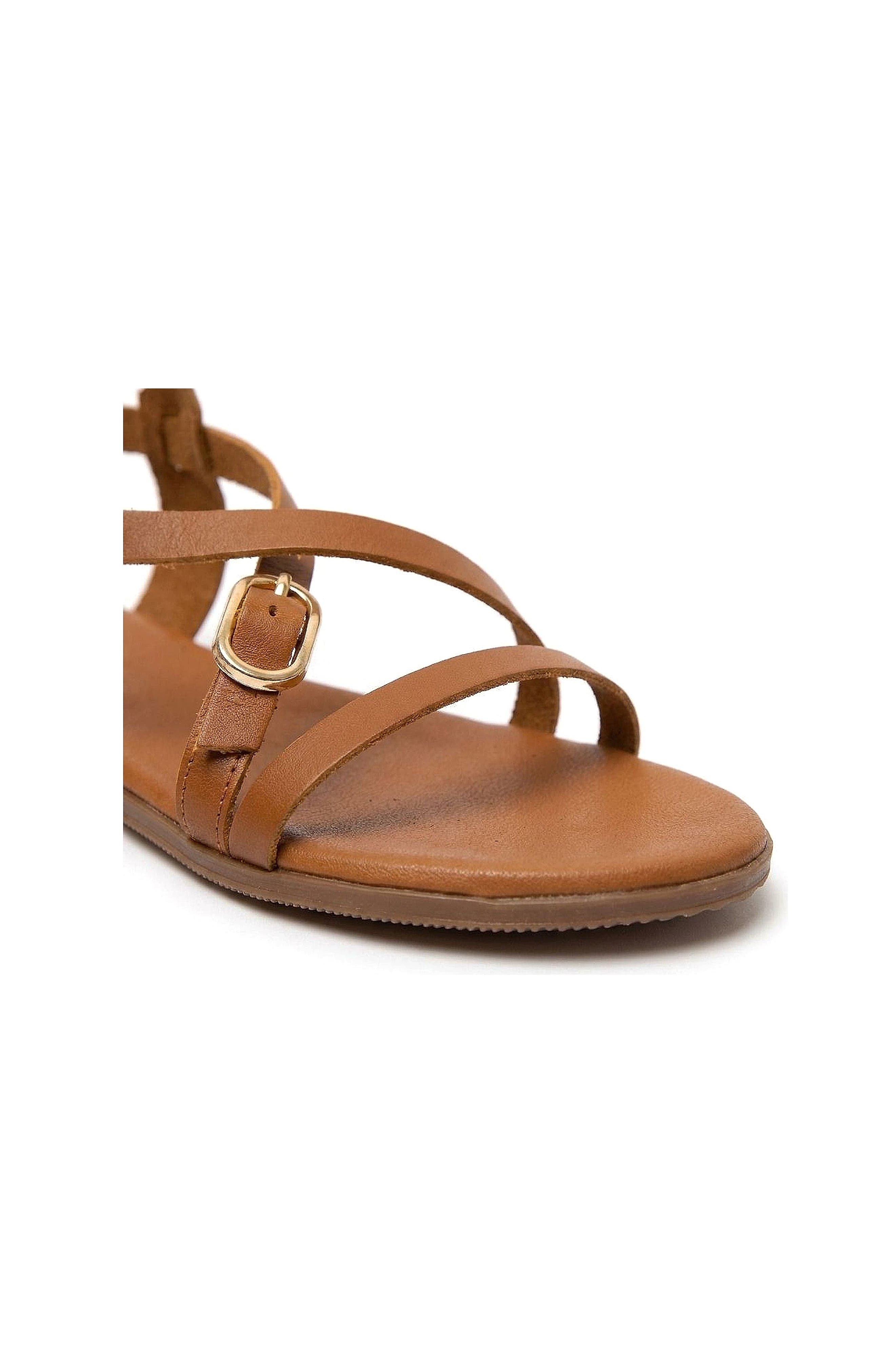 Vera Flat Sandal, Alternate, color, Tan