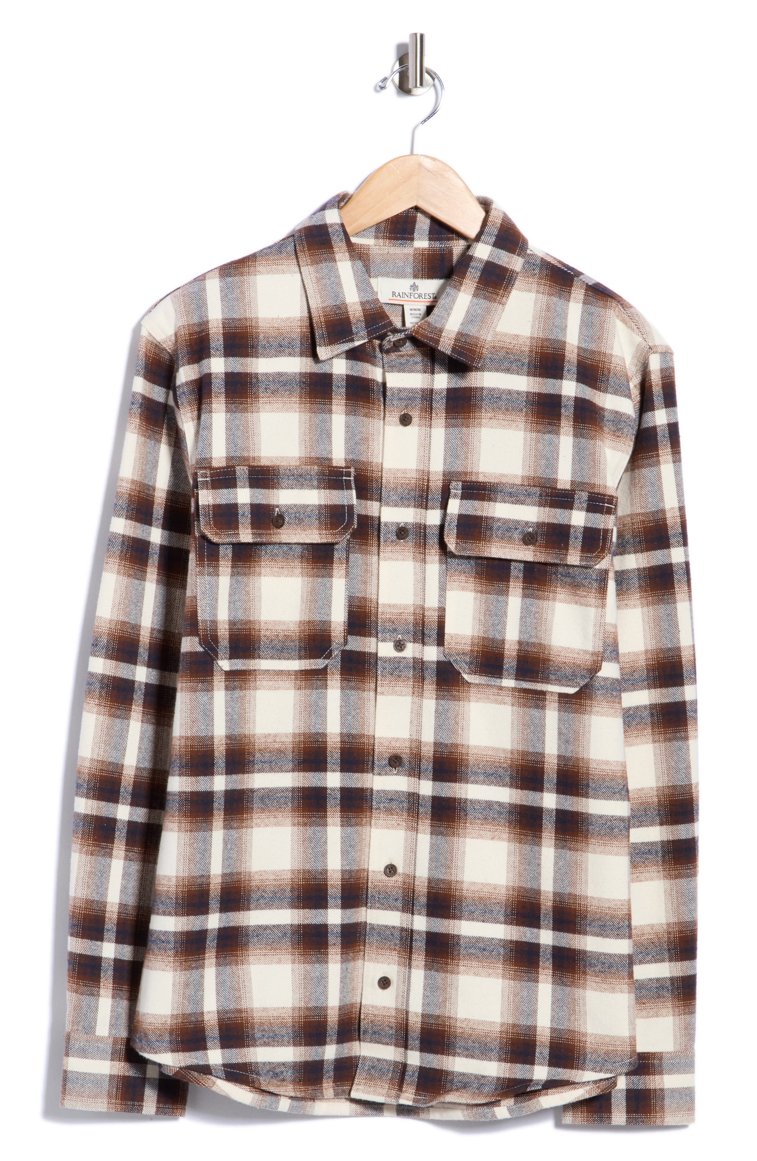 selected WHITE/ BROWN PLAID