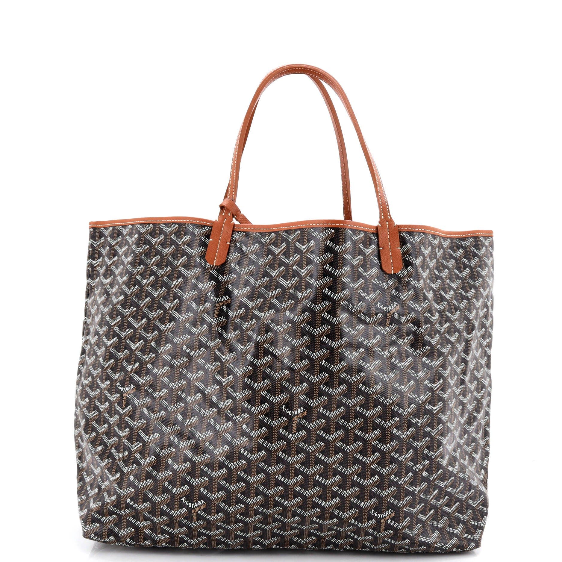 Pre-Owned Goyard Saint Louis Tote Coated Canvas GM, Alternate, color, Brown