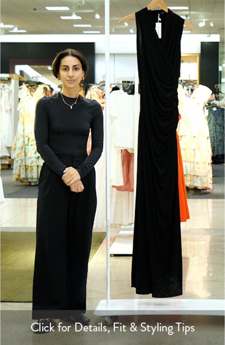 Smooth Overlap Sleeveless Body-Con Dress, sales video thumbnail