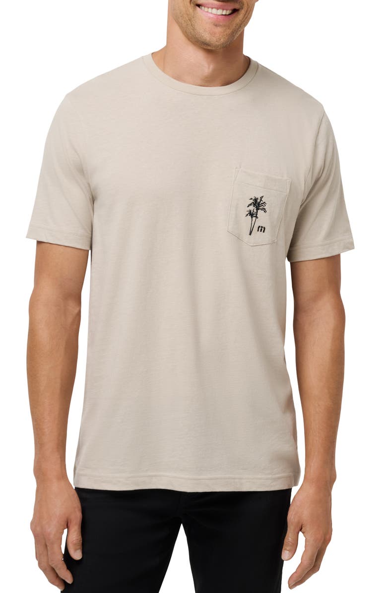 TravisMathew Vineyard Tour Embroidered Pocket T-Shirt, Main, color, Island Fossil
