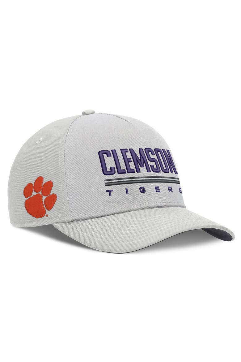 Men's Nike  Gray Clemson Tigers 2026 Sideline Dri-FIT Rise Adjustable Hat, Alternate, color, Gray