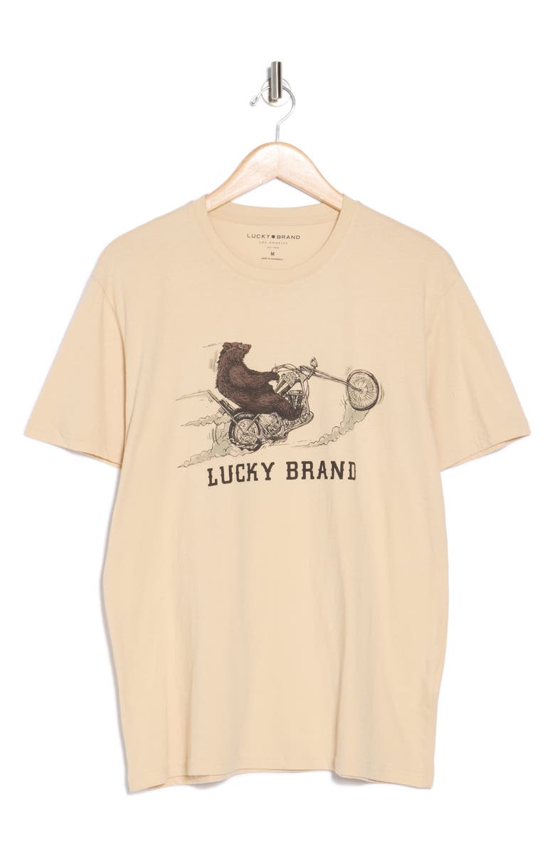 Lucky Brand Moto Bear Graphic Print T-Shirt, Alternate, color, Frosted Al