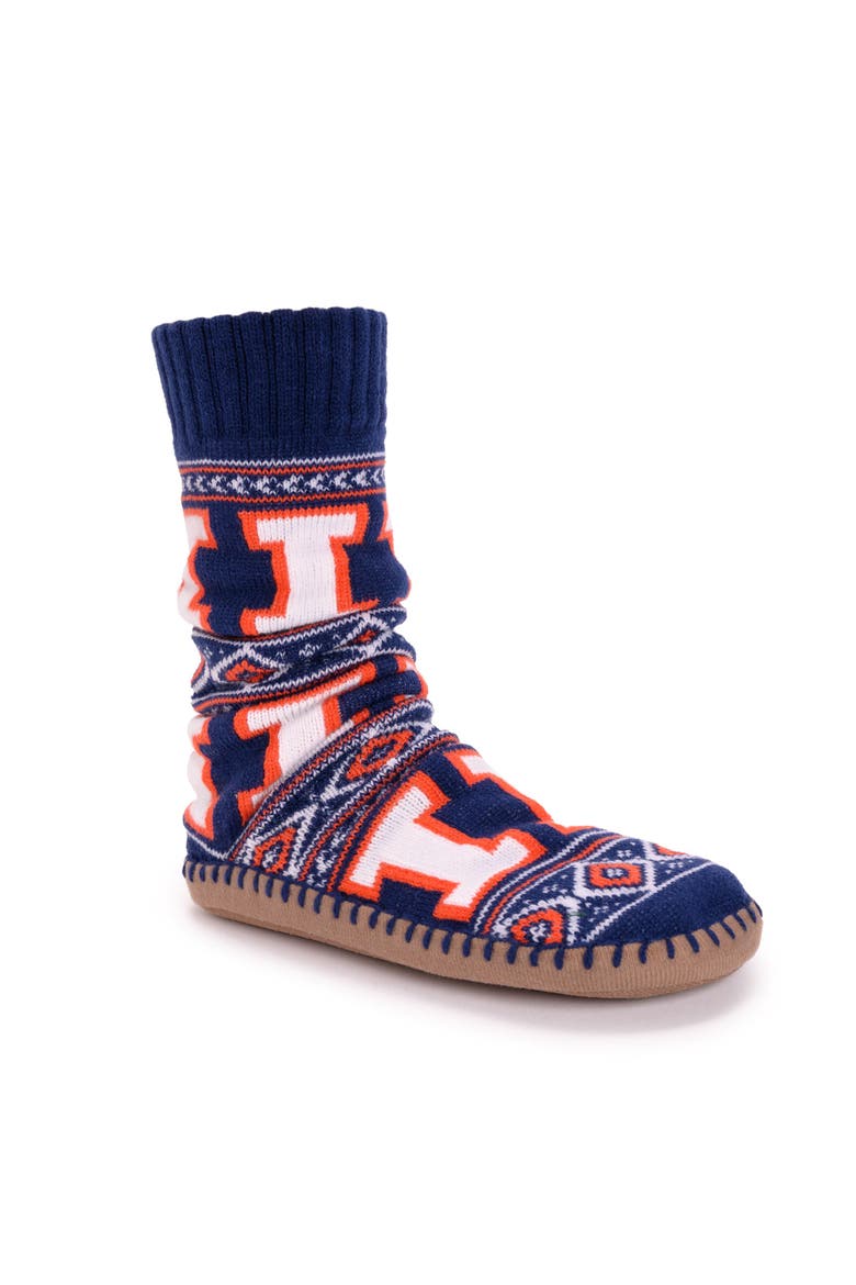 Gameday Slipper Socks, Main, color, Illinois