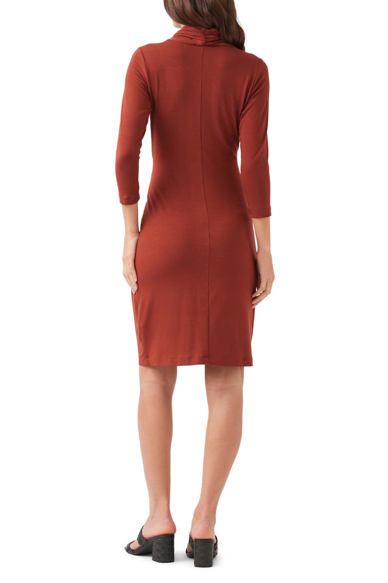 Cascade Faux Wrap Dress, Alternate, color, SPICE