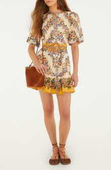 Hilo Stripes & Sand Belted Minidress