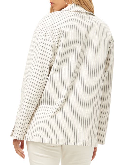 Trina Turk The Game Jacket In Whitewash/ink