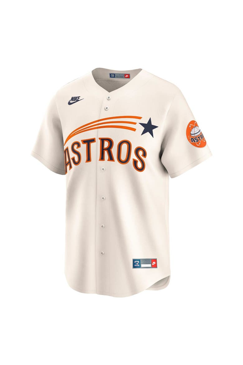 Men's Nike Cream Houston Astros Cooperstown Collection Limited Jersey, Alternate, color, Cream