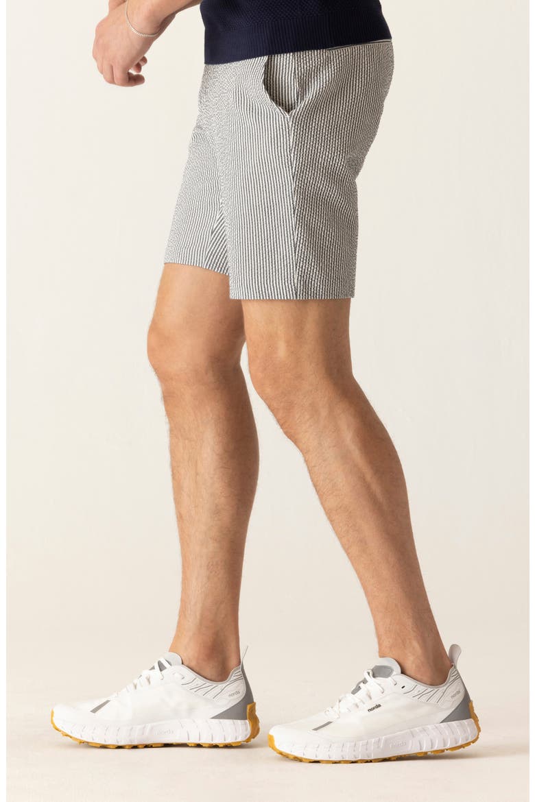 Oasis Supernatural Stretch Seersucker Bermuda Shorts, Alternate, color, MIDNIGHT/WHITE