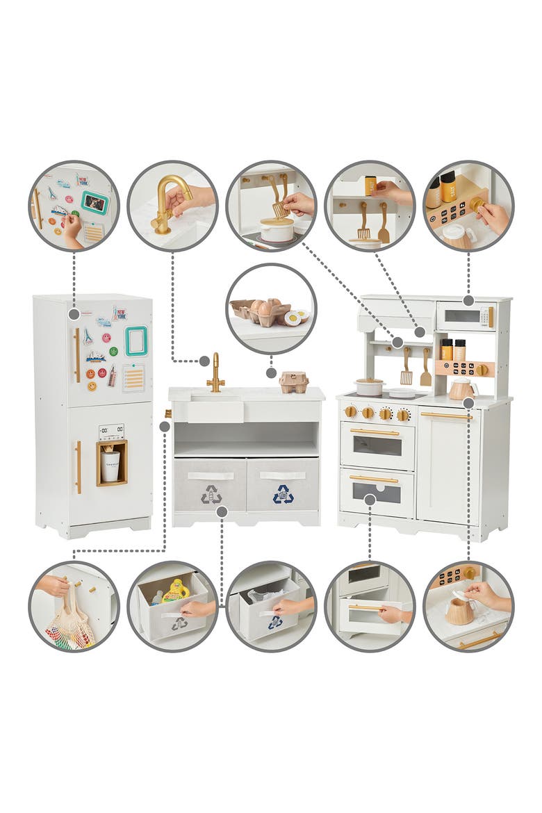 Chef Atlanta Large Kitchen Playset, Alternate, color, WHITE/ GOLD