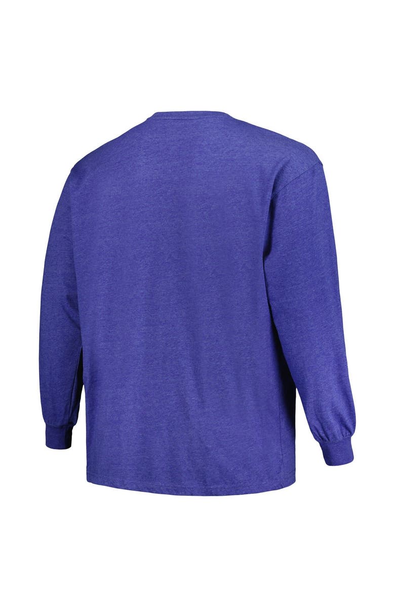 PROFILE Men's Profile Heather Royal Seattle Seahawks Big & Tall Throwback Long Sleeve T-Shirt, Alternate, color, 