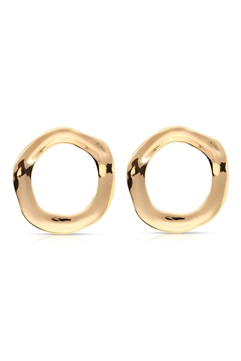Open Circle Drop Earrings, Main, color, GOLD