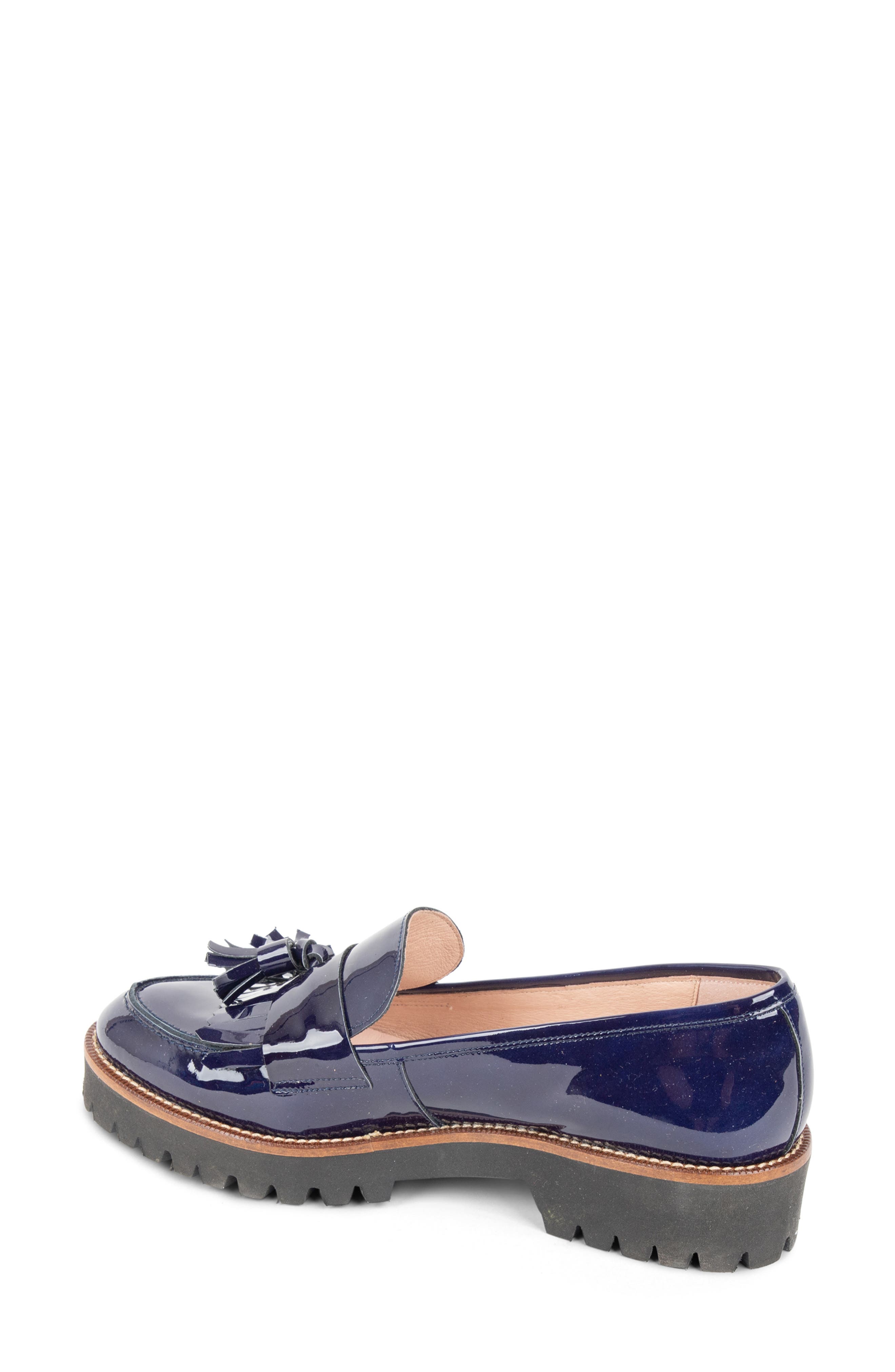 Beckham Tassel Lug Loafer, Alternate, color, NAVY PATENT