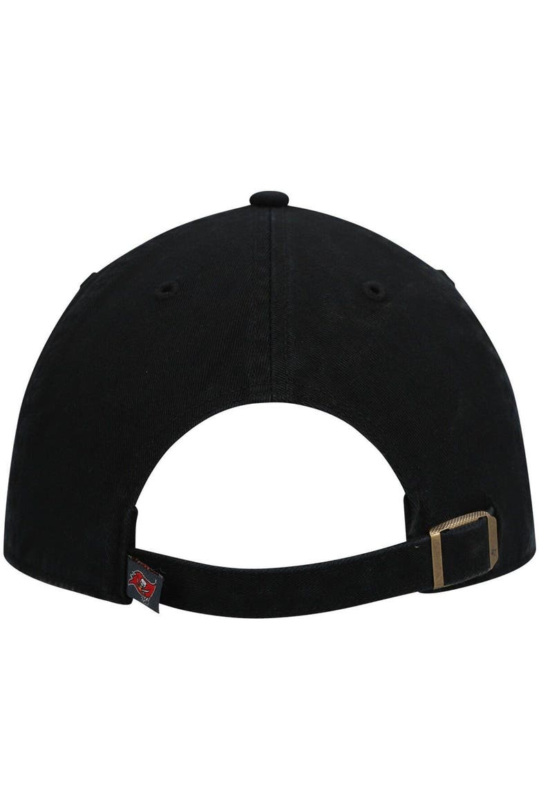 Men's '47 Black Tampa Bay Buccaneers Clean Up Alternate Adjustable Hat, Alternate, color, BLACK