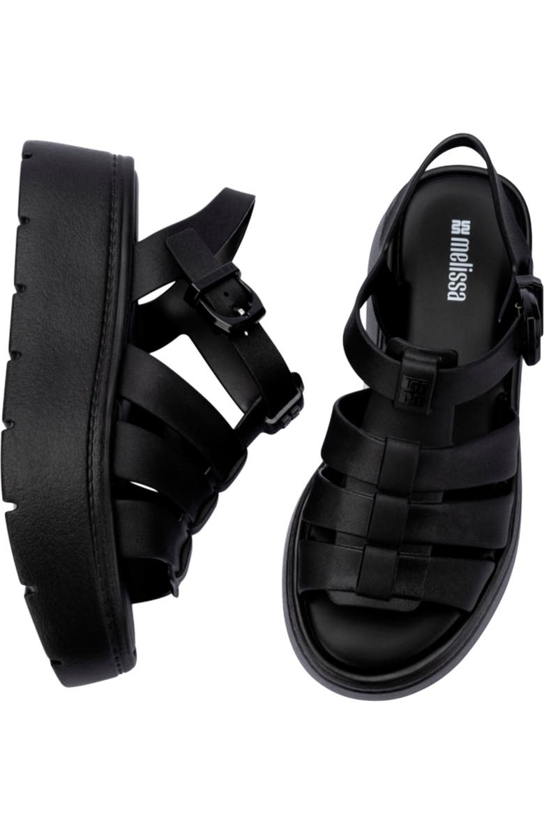 Melissa Up Platform Slingback Fisherman Sandal, Alternate, color, Black