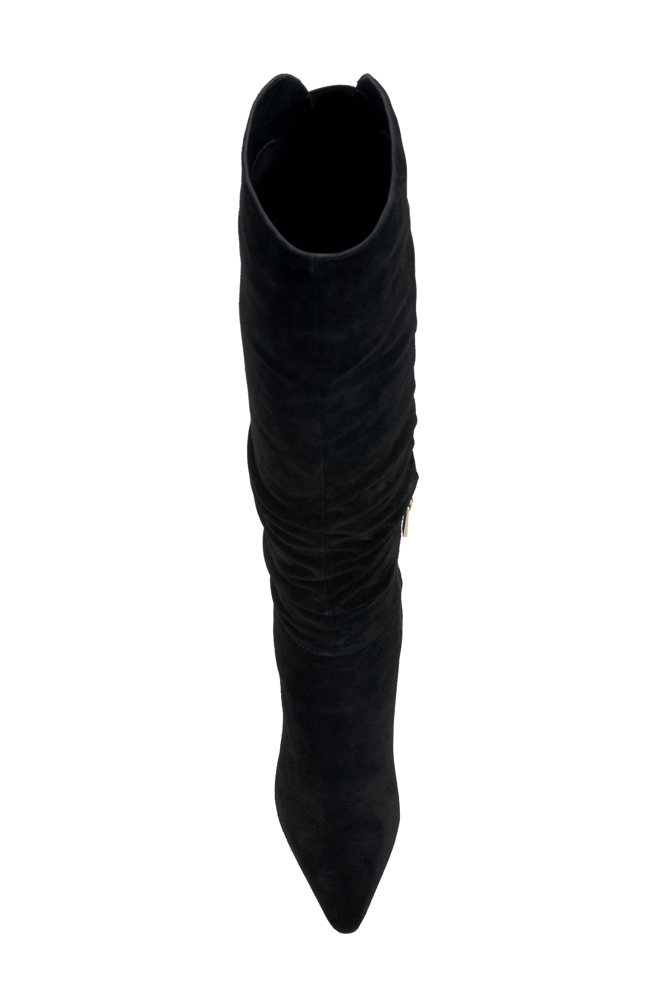 Jessica Simpson Emetta Pointed Toe Over the Knee Boot, Alternate, color, Black Oil Suede