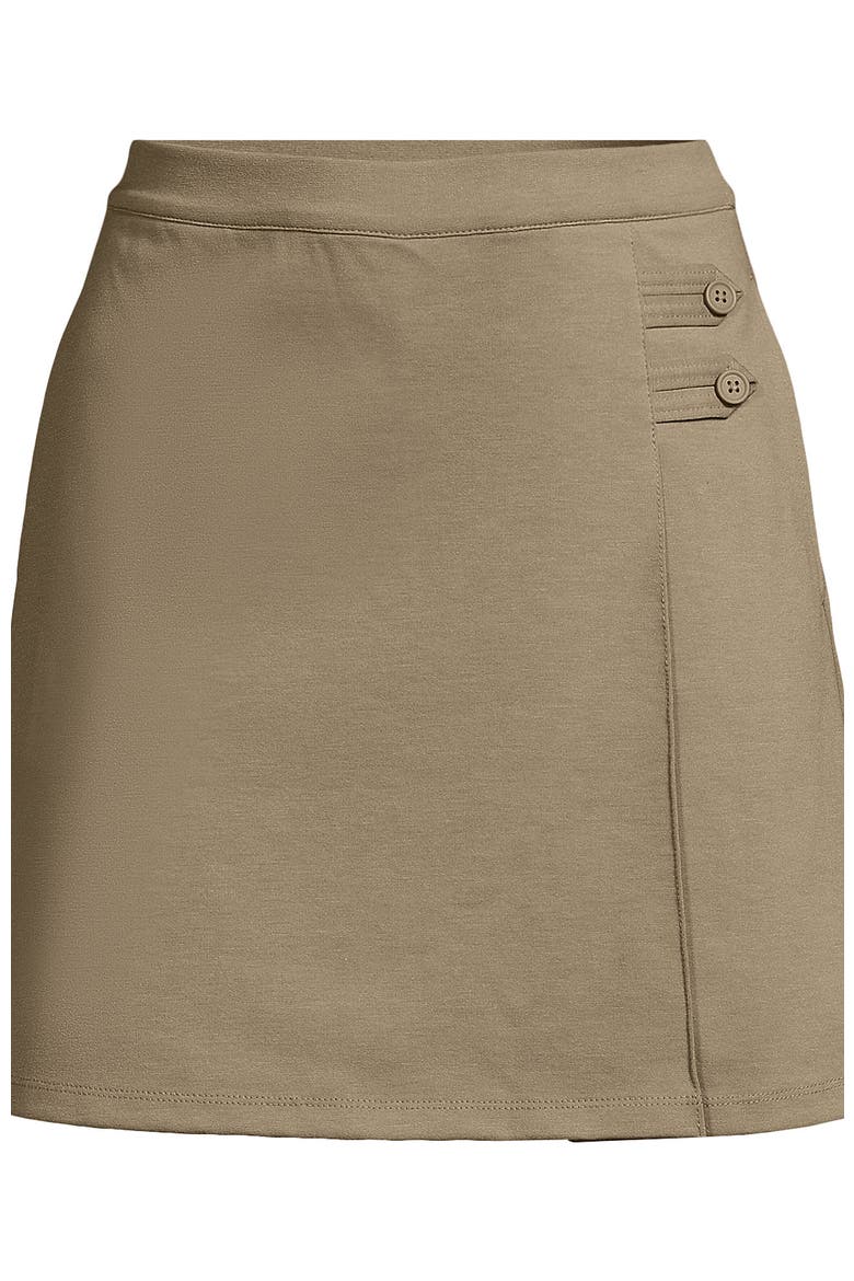 Ponte A Line Skort Above the Knee, Alternate, color, Khaki