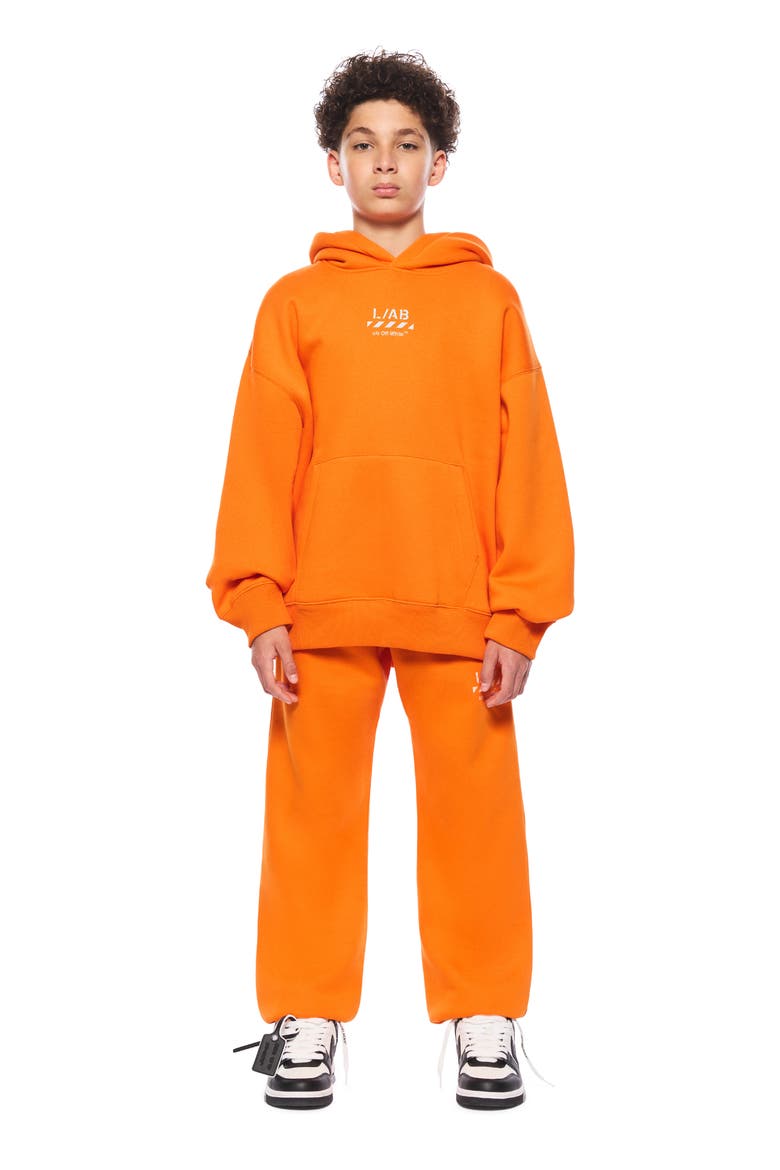 Kids' Core Diag Hoodie, Alternate, color, ORANGE TIGER