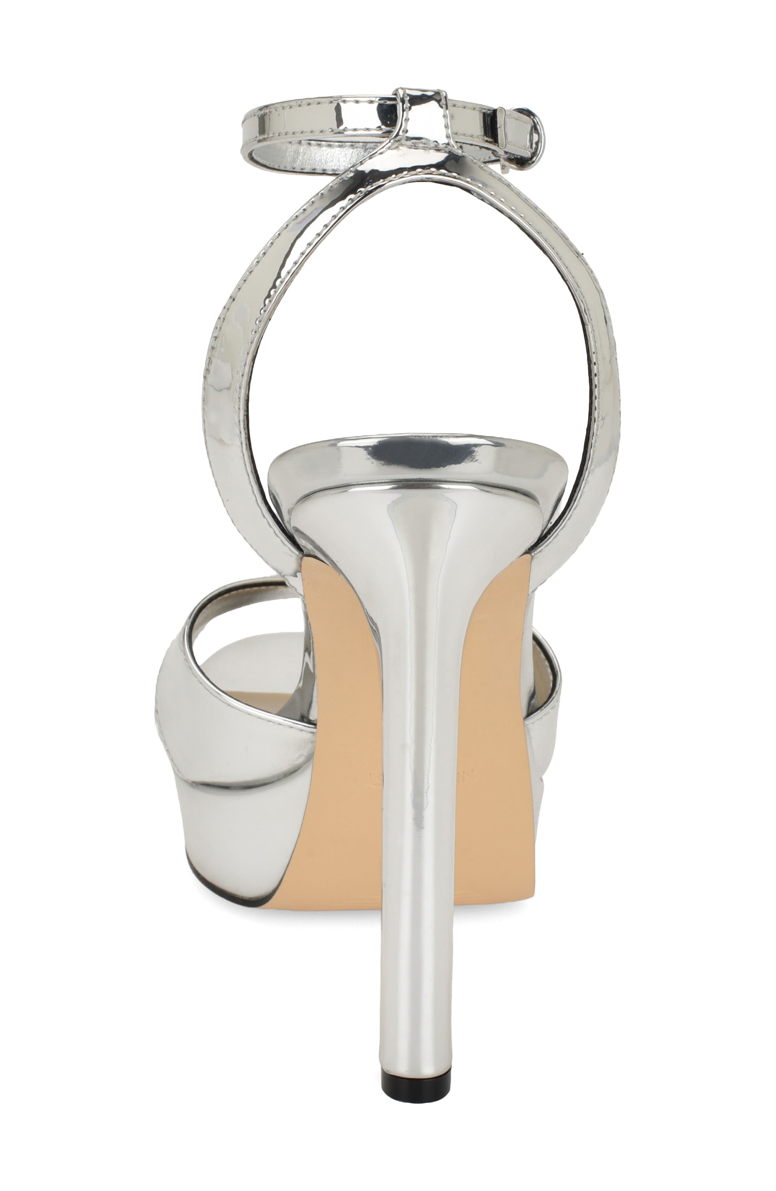 Wilda Ankle Strap Platform Sandal, Alternate, color, SILVER