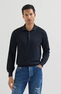 Brunello Cucinelli Cotton lightweight knit polo shirt