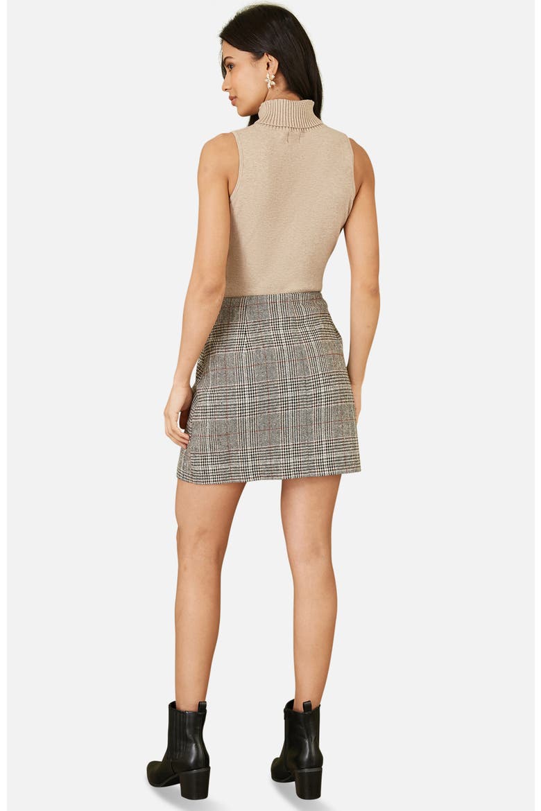 Knitted Roll Neck Sleeveless Jumper, Alternate, color, Oatmeal