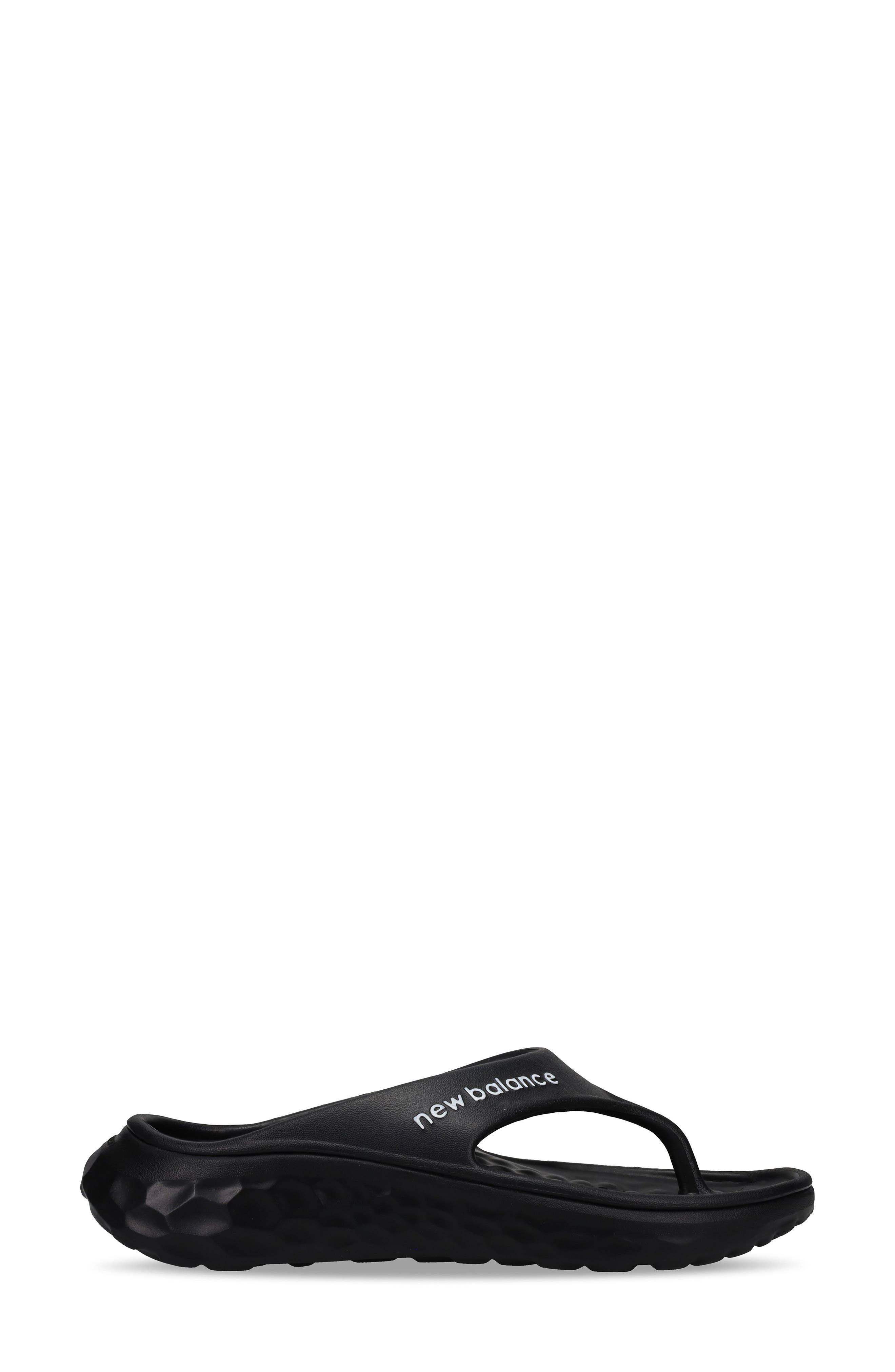 New Balance Flip Flop Sandal, Alternate, color, Black/ White