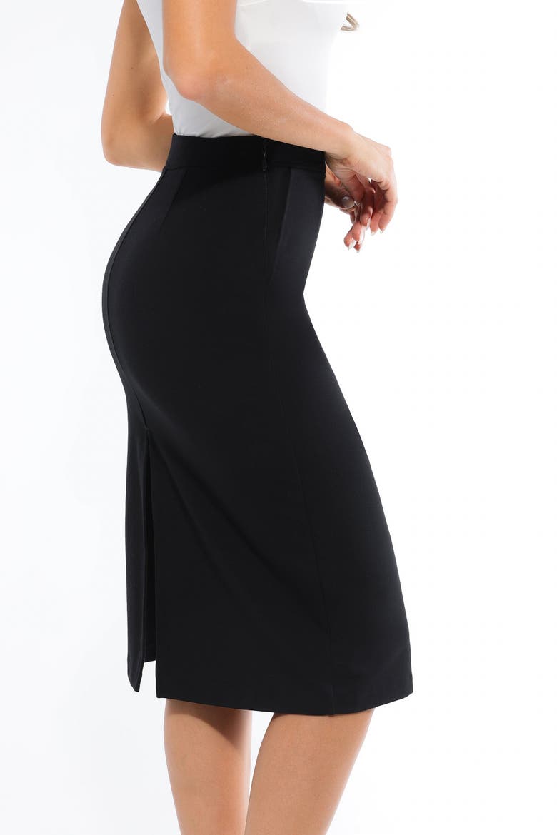 SculptEase Workwear Fitted Skirt, Alternate, color, Midnight Black
