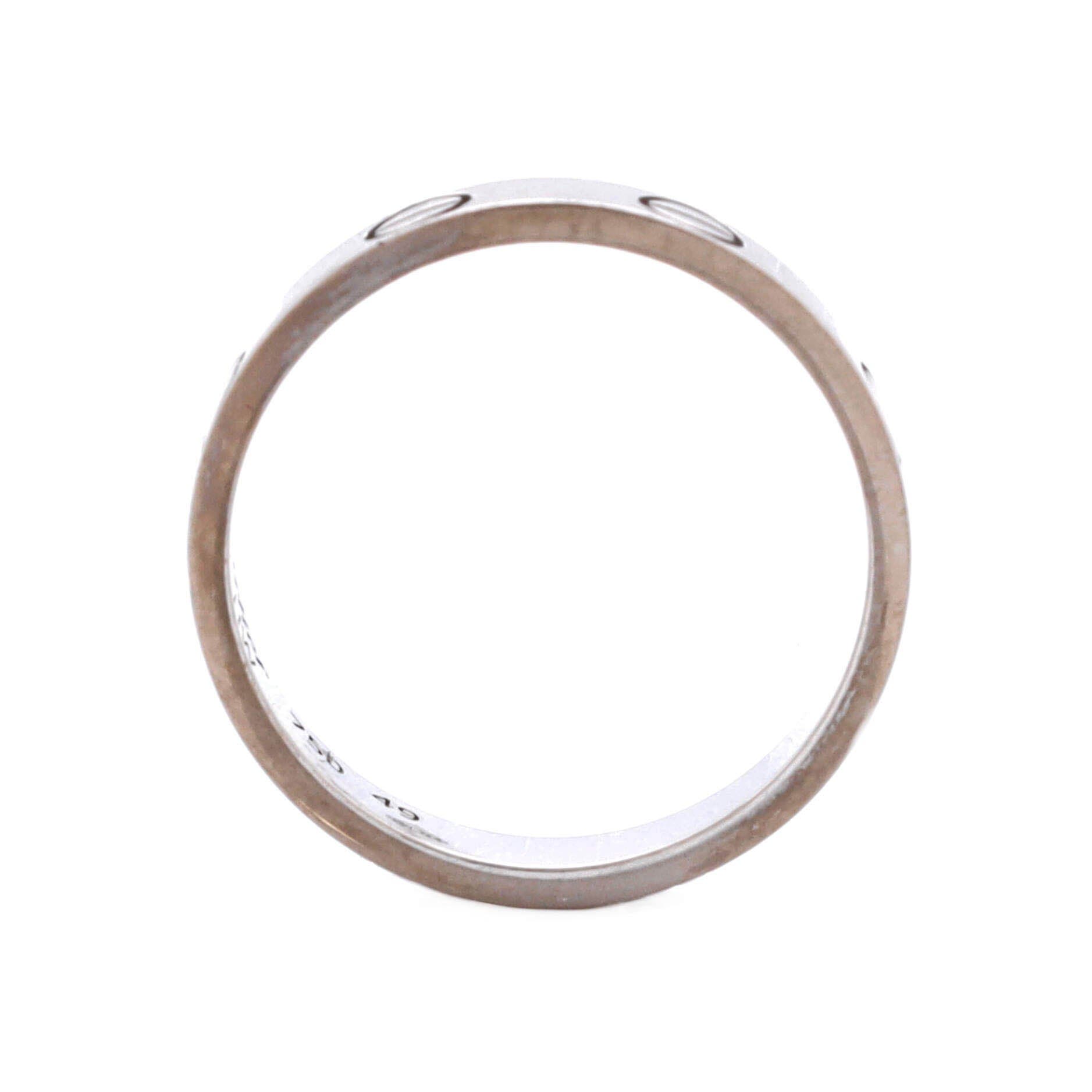 Love Wedding Band Ring 18K White Gold, Alternate, color, Metallic Gold