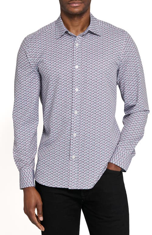 Construct Circle Duo Woven Long Sleeve Basic In Gray