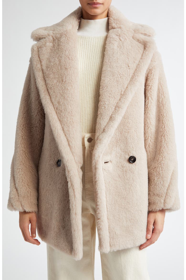 Olga Teddy Short Coat, Main, color, SAND