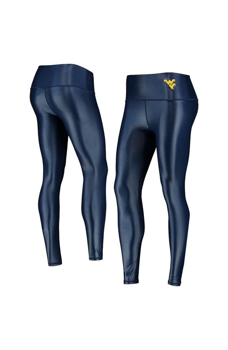 ZOOZATZ Women's ZooZatz Navy West Virginia Mountaineers Shine Liquid Leggings, Main, color,