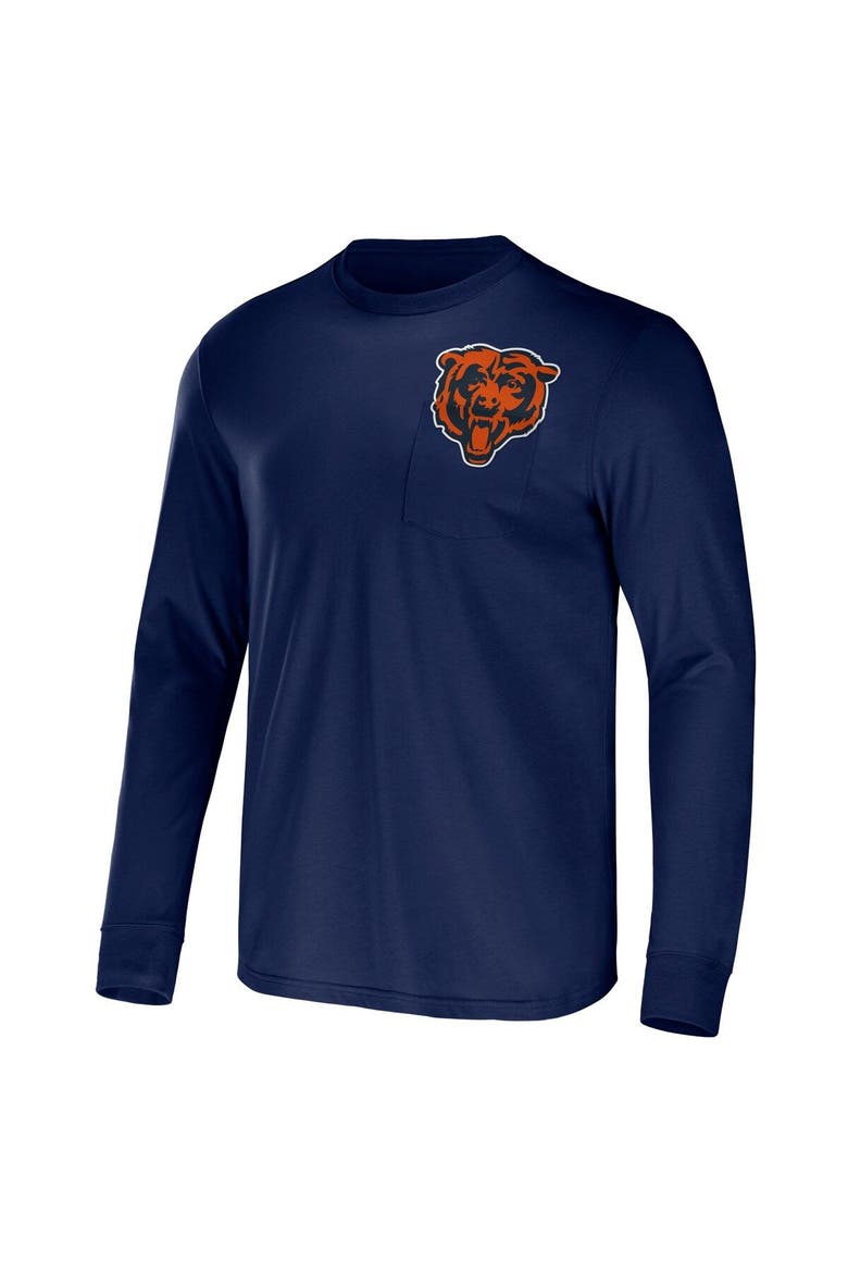 Men's NFL x Darius Rucker Collection by Fanatics Navy Chicago Bears Team Long Sleeve Pocket T-Shirt, Alternate, color, Navy