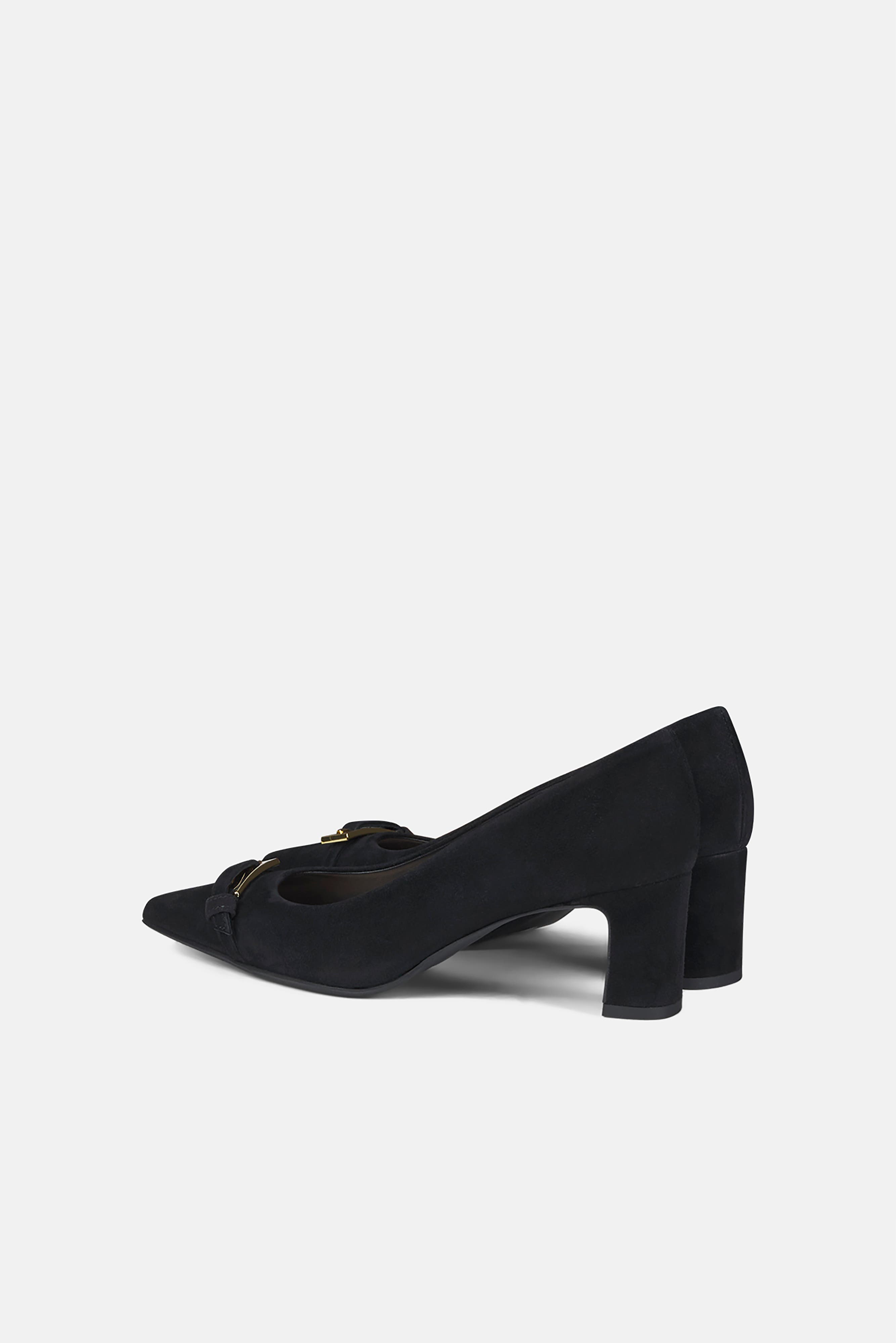 AGL Didi Cap Toe Pump Velour, Alternate, color, Velour Black